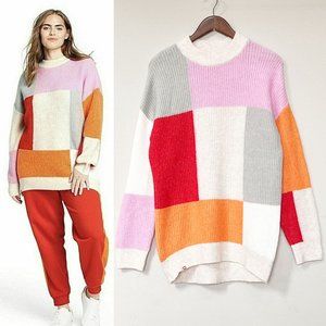 NEW LEGO x Target Colorblock Wool Blend Sweater M Longline Colorful Limited Rare